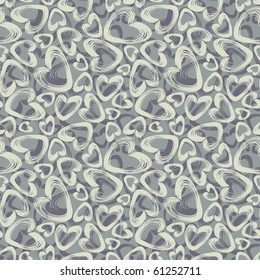 seamless pattern with abstract hearts, vector