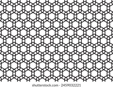 Seamless pattern of an abstract hexagons
