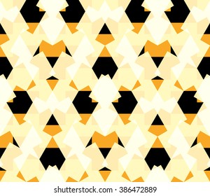 Seamless pattern abstract honeycomb mosaic. Vector illustration.