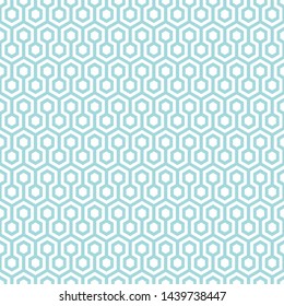 Seamless Pattern Abstract Honeycombs Blue And White
