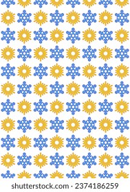 Seamless pattern of an abstract hot and cold symbol