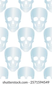 Seamless pattern of abstract human skulls