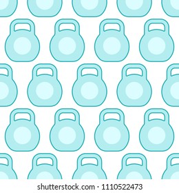 Seamless pattern of the abstract kettlebell weights