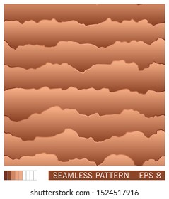 Seamless pattern. Abstract layered texture with shadow effect. 3D imitation. Vector background