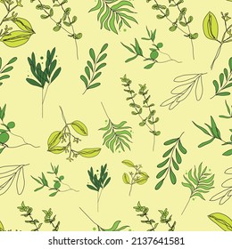 seamless pattern of abstract leaf