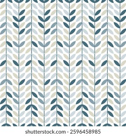 Seamless pattern of abstract leaf art.