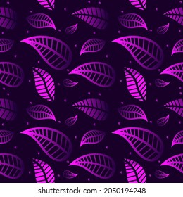 Seamless pattern abstract leaf background design