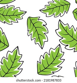 Seamless pattern abstract leaf. Vector fabric seamless pattern. Design element. Abstract floral illustration.