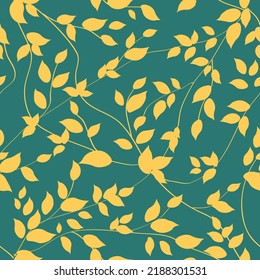 Seamless pattern abstract leaf. Vector fabric seamless pattern. Design element. Abstract floral illustration.