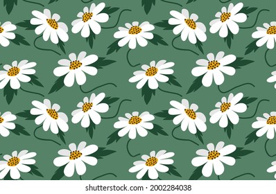 Nahtloses Muster mit abstraktem Urlaub und Blume. Kreatives Blumendesign. Vektorhintergrund.