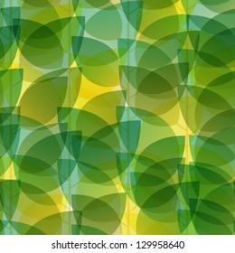 Seamless pattern with abstract leaves