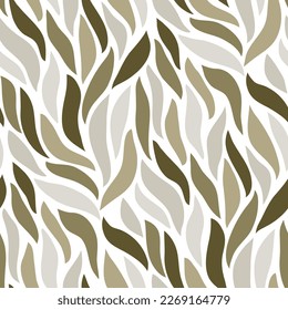 Seamless pattern with abstract leaves