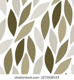 Seamless pattern with abstract leaves