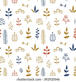 seamless pattern with abstract leaves
