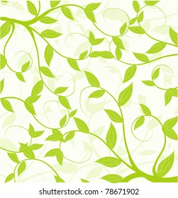 Seamless pattern of abstract leaves
