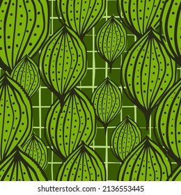 Seamless pattern with abstract leaves. Leaf endless background. Contemporary floral wallpaper. Modern design for fabric, textile print, surface, wrapping, cover, greeting card. Vector illustration