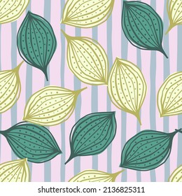 Seamless pattern with abstract leaves. Leaf endless background. Contemporary floral wallpaper. Modern design for fabric, textile print, surface, wrapping, cover, greeting card. Vector illustration