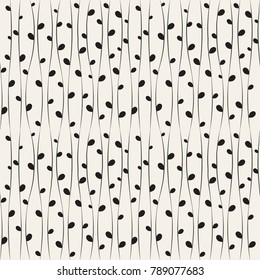Seamless pattern with abstract leaves plant background Elegant design for wallpaper, wedding invitations, greeting cards, scrapbook, texti