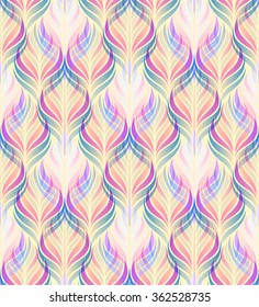 Seamless pattern with abstract leaves. Vector, EPS 10.
