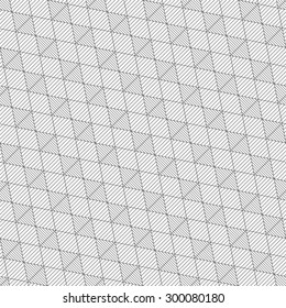 Seamless pattern. Abstract linear textured background. Stylish original texture with  regularly repeating geometrical elements, shapes, lines, linear rhombuses. Vector element of graphic design