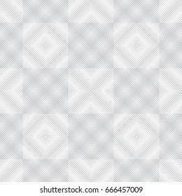 Seamless pattern. Abstract linear textured background. Gentle pastel texture with regularly repeating checkered tiles. rhombus, diamond, grid, crosses lines. Vector contemporary design