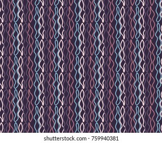 Seamless pattern with abstract lines in vintage style. Vector illustration with abstract waves background. Design element