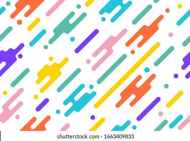 Seamless pattern of abstract liquid design elements on white background