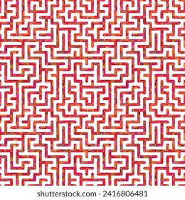 Seamless pattern, abstract maze, geometric vector background