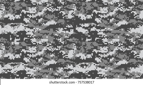 Seamless pattern. Abstract military or hunting camouflage background. black and white gray. Vector illustration. repeated seamless