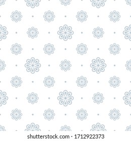Seamless pattern. Abstract minimal flower design.Grey elements on a white background. Modern simple illustration perfect for backdrop graphic design, greeting cards, textiles, print, packing, etc.