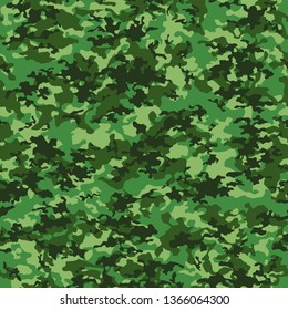 Сamouflage seamless pattern. Abstract modern camo military background for army an hunting. Fabric and fashion textile pint. Vector texture.
