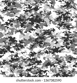 Сamouflage seamless pattern. Abstract modern camo military background for army an hunting. Fabric and fashion textile pint. Vector texture.