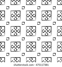 Seamless pattern. Abstract monochrome background. Vector regular texture