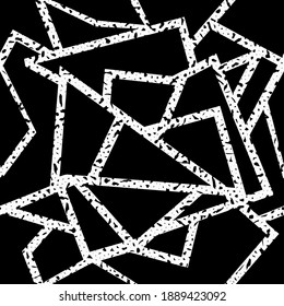 Monocromo abstracto de patrón sin brillo. Decoración elegante para tejidos, cajas de embalaje de portátiles. Blanco y negro.