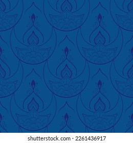 Seamless pattern with abstract moon sign. Middle East pattern. Vector pattern for textile, print, fabric, backdrop, wallpaper.