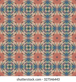 Seamless pattern with abstract motives.                   
Seamlessly repeating ornamental wallpaper or textile pattern with hand drawn abstract motives. 
