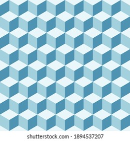 Seamless pattern - abstract multicolored geometric cubes. Perfect color combination background.
