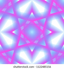 Seamless pattern of abstract neon element of lines and triangles. Vector texture for wrapping, wallpaper and your design.