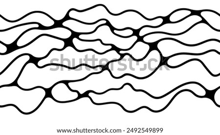 Seamless pattern with abstract neuro drawing. Monochrome art with circles and lines. Modern background. Psychological method of art therapy. 