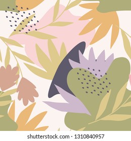 seamless pattern with abstract and organic shapes