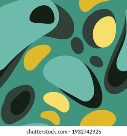 Seamless pattern with abstract organic shapes