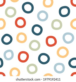 Seamless pattern with abstract organic shapes, stains. Vector elements in doodle style for background, wallpaper, textile, cover, banner, greeting card. Simple, stylish, minimal design. Modern graphic