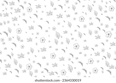 Seamless pattern with abstract organic shapes, stains. Vector elements in doodle style for background,
wallpaper, textile, cover, banner, card. Simple, stylish, minimal design. saemless flower pattern