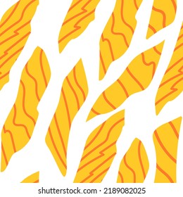 Seamless pattern with abstract organic yellow shapes. Vector contemporary flat background 