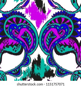 Seamless pattern with abstract Oriental pattern. Abstract ethnic  pattern background