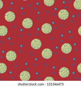 Seamless pattern with abstract ornament
