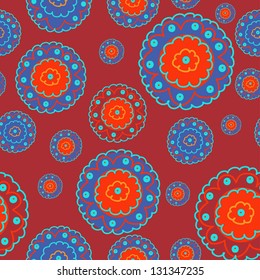 Seamless pattern with abstract ornament