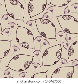 Seamless pattern with abstract ornament.