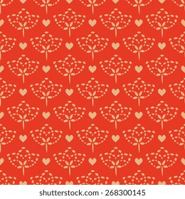 Seamless pattern with abstract ornament
