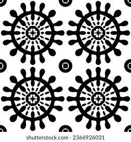 Seamless pattern abstract ornament hand drawn